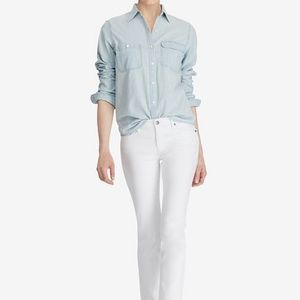 Ralph Lauren Chambray Button down Petite Small